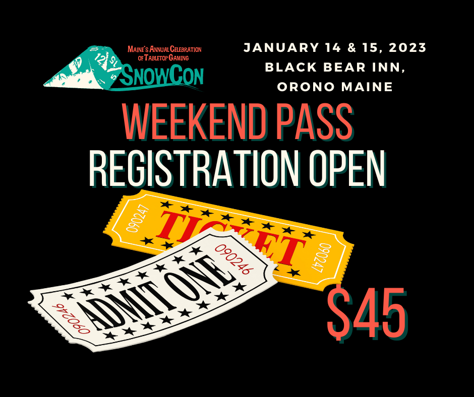 Weekend Pass Registration Open $45